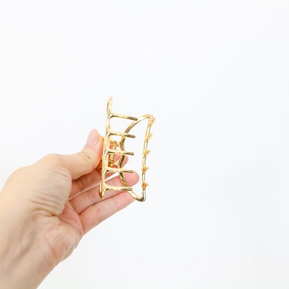 *Open Shape Claw Clip - Gold - Picture 7 of 9